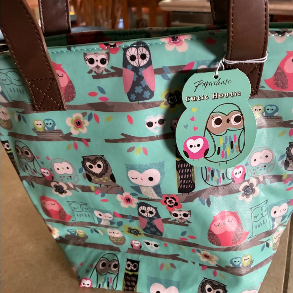Paperchase Cutie Hootie Owl Print insulated lunch Bag NWT